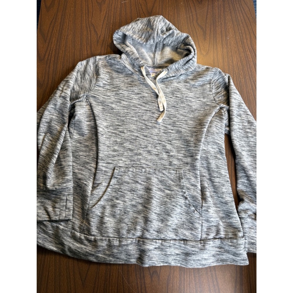Motherhood Maternity Heather Gray Hooded Pullover Sweatshirt